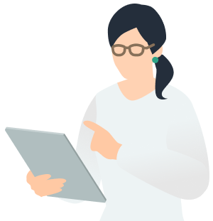 悩んでいる人の女性イラスト